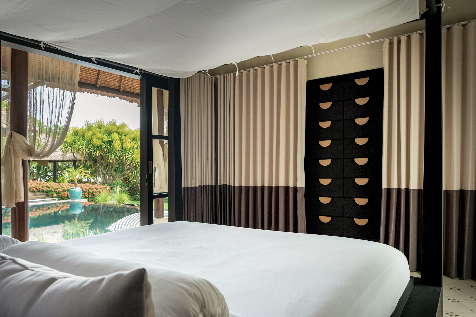 Poolside Master Suite Bedroom